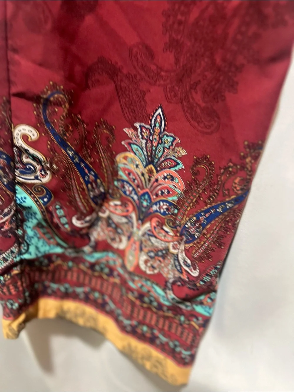 Bebop Boho Paisley Wide Leg Pull-On Pants Size M
